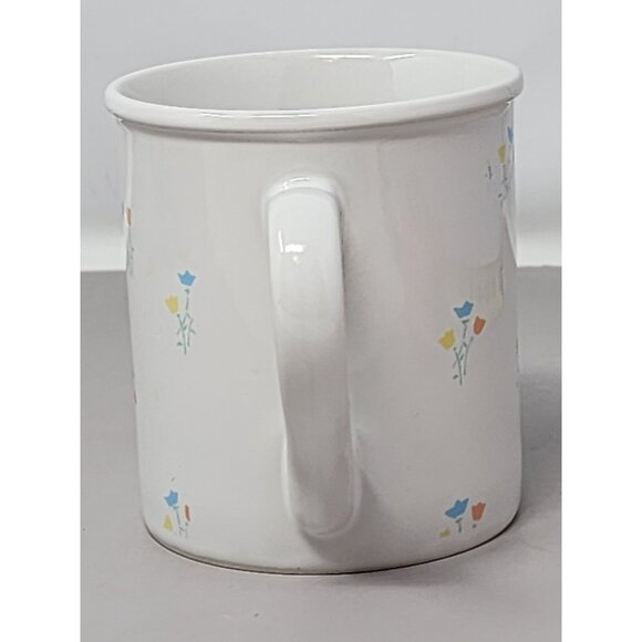 Vintage 1983 Hallmark Mug Mates‎ Ceramic Cup With Floral Print Happy Today - Picture 4 of 9